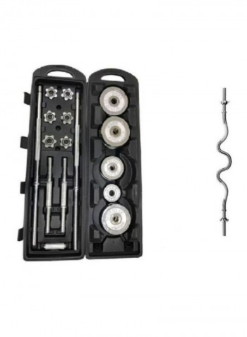Curl Bar With Dumbbell Set