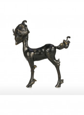 Fairy Deer Peaceful Sculpture Black 25 x 8 x 30cm