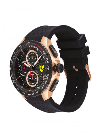 Men's Silicone Quartz Chronograph Wrist Watch With Date Display 830728