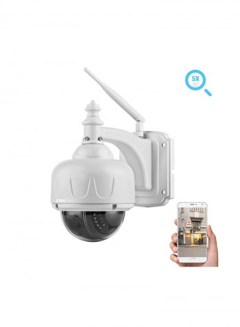 2-Way Full-HD Waterproof IP Camera - EU Plug White 25.5x17x23centimeter