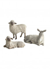 3-Piece Hand-Painted Nativity Figures Set Beige 5.5inch