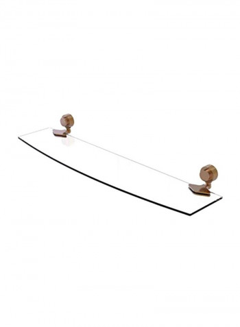 Venus Collection Groovy Accents Glass Shelf Brown 24inch
