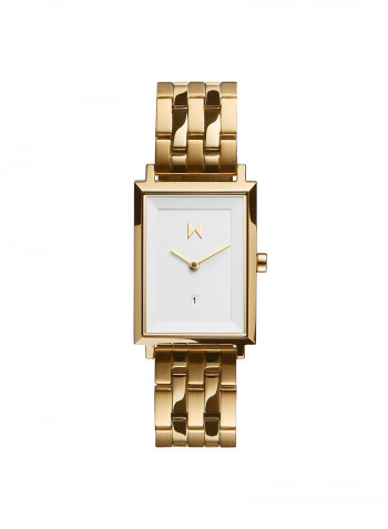 Women's Stainless Steel Analog Wrist Watch 28700005 With Yellow Gold Cuff Bracelet And Everscroll Blue-Light Protective Glasses