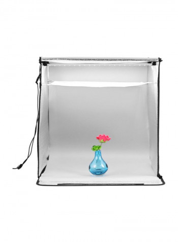 LED Photography Light Box 24x24x24inch Black/Red/Green