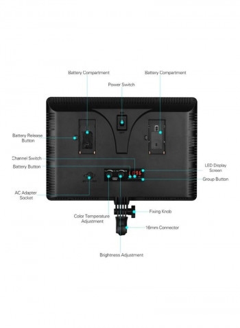 LED Light Panel for Photography White/Black