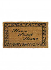 Home Sweet Home Coir Doormat Brown/Black 0.63x30x18inch