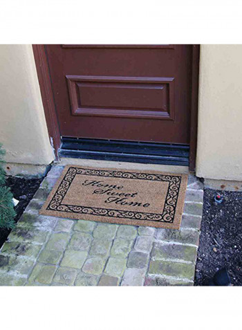 Home Sweet Home Coir Doormat Brown/Black 0.63x30x18inch