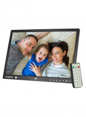 LED Digital Photo Frame With Remote Control 35.5 x 24.3centimeter Black