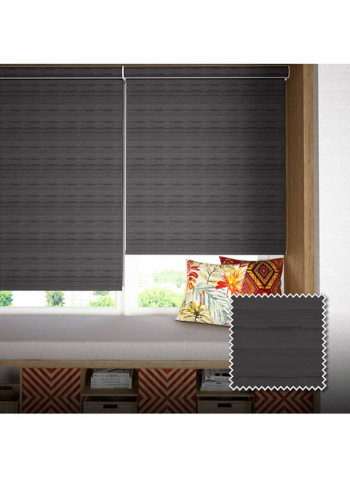 Single Comfort Roller Blackout Window Shade Grey/Black 200x200cm