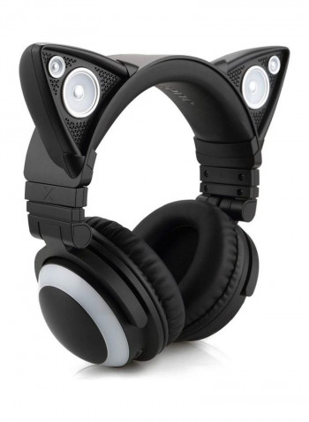 Wireless Mini Cat Ear Headphone Black