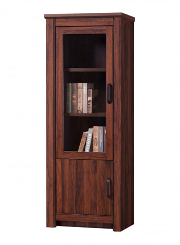 Braxton Curio Cabinet Brown 71.1 x 44 x 195centimeter