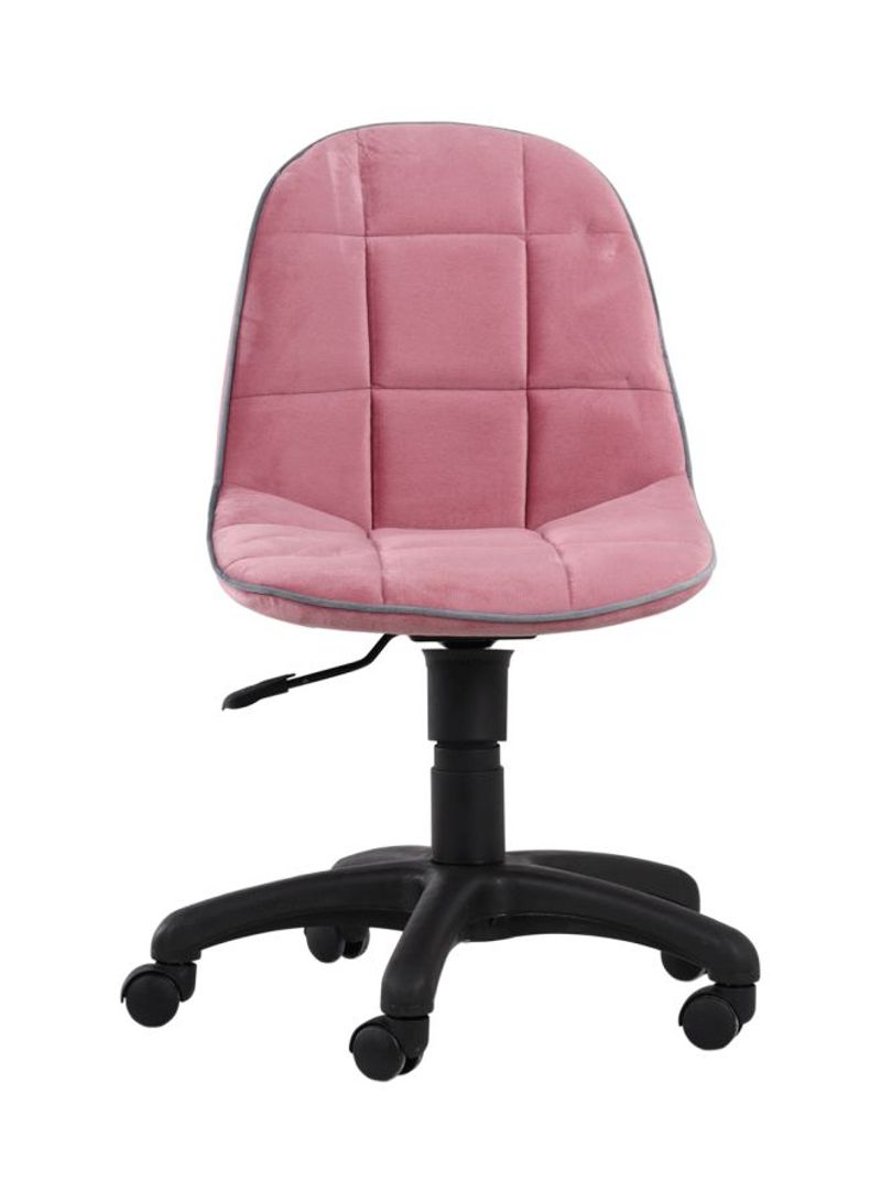 Wooden Desk Chair Pink/Black 45x55x85centimeter