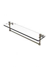 Foxtrot Vanity Integrated Towel Bar Glass Shelf Grey/Clear 22inch