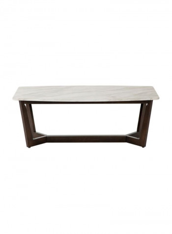 Edward Coffee Table White/Brown 120x60x45cm