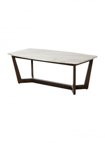 Edward Coffee Table White/Brown 120x60x45cm