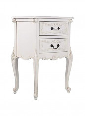 Antiq Louis Collection Night Stand White/Black 50x40x77centimeter