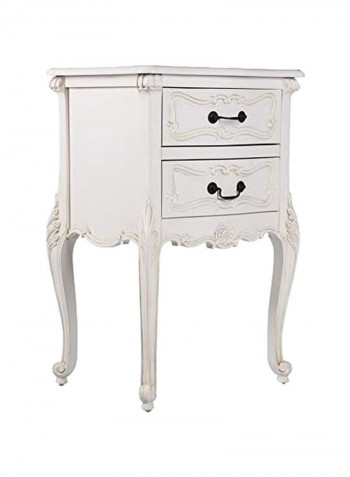 Antiq Louis Collection Night Stand White/Black 50x40x77centimeter