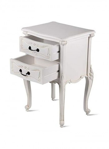 Antiq Louis Collection Night Stand White/Black 50x40x77centimeter