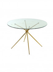 Toshika Dining Table Gold 110 x 110 x 75cm