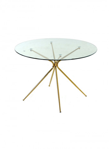 Toshika Dining Table Gold 110 x 110 x 75cm