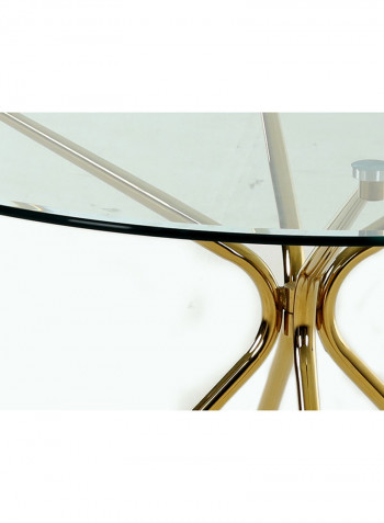 Toshika Dining Table Gold 110 x 110 x 75cm
