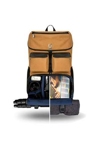 Protective Backpack For Camera Sandstorm Brown
