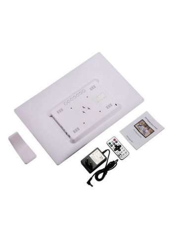 Electronic LED Digital Photo Frame Album Kit 17inch White