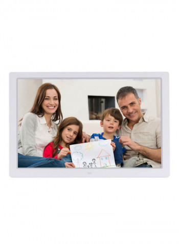 Electronic LED Digital Photo Frame Album Kit 17inch White