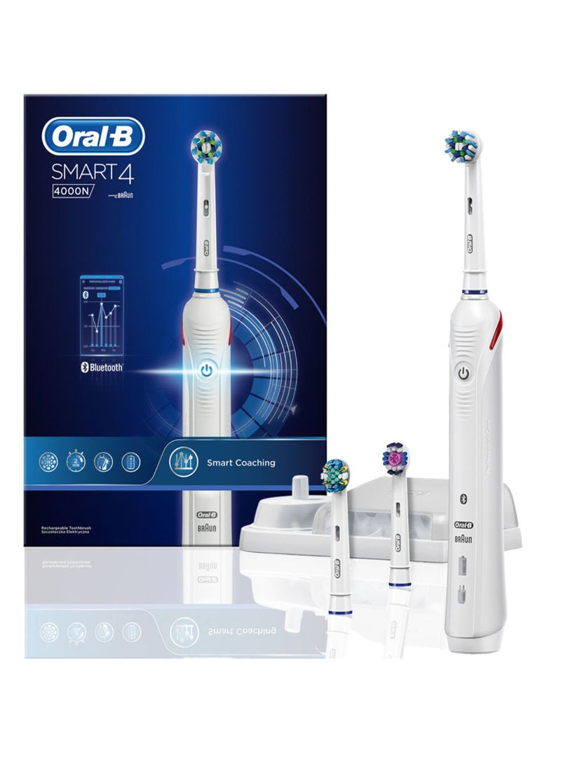 Smart 4 Coaching Power Toothbrush White 8centimeter