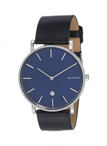 Men's Leather Analog Wrist Watch SKW6471