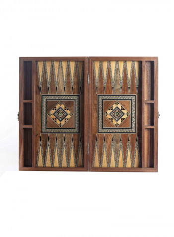 Handmade Backgammon With Wood Chess Pieces