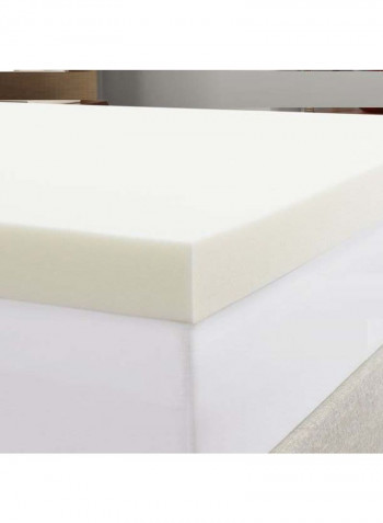 Mattress Topper Memory Foam White 200x200x5cm