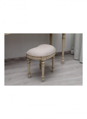 Bedroom Dresser Stool Beige