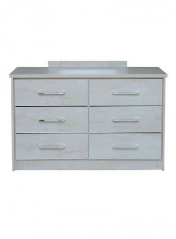 Athenas Dresser With Mirror White Wash/Maple