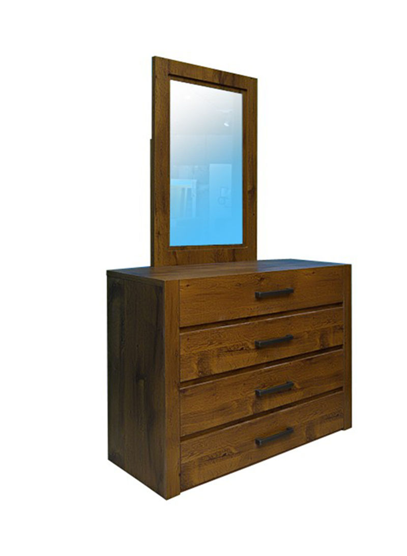 Boomerang Dresser With Mirror Brown 117x198x46centimeter