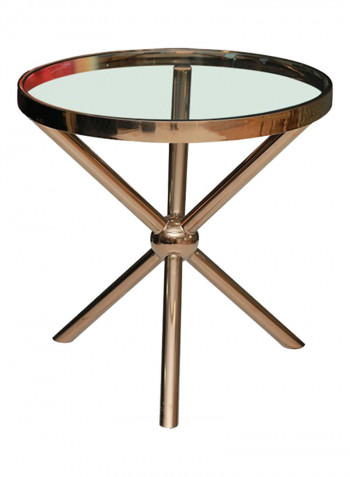 Firaaq Side Table Gold/Clear