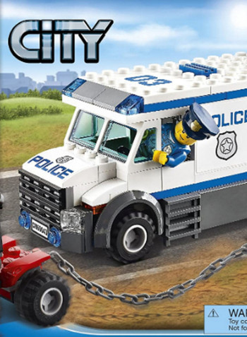 196-Piece City Police Prisoner Transporter Building Set 60043