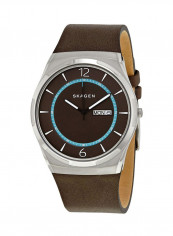 Men's Leather Analog Watch SKW6305