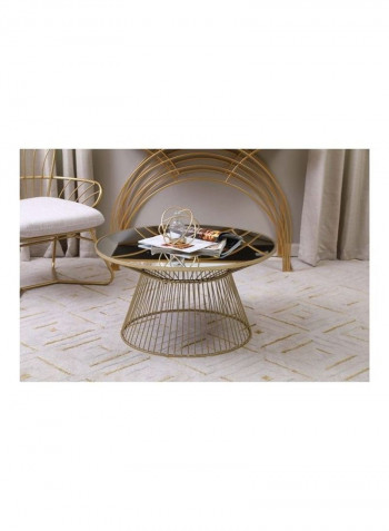 Provence Coffee Table Gold/Black 42x80x80cm