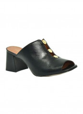 Slip-On Peep Toe Dress Sandals Black/Gold reviews Slip-On Peep Toe Dress Sandals Black/Gold