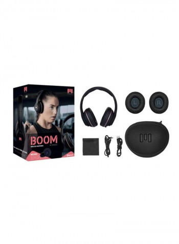 Over-Ear Bluetooth Headphone Black/Pink