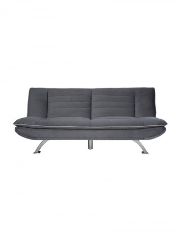 3-Seater Armless Sofa Bed Grey