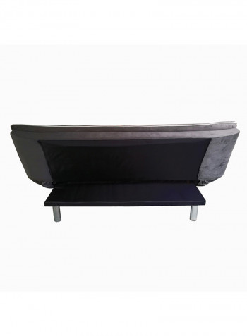 3-Seater Armless Sofa Bed Grey
