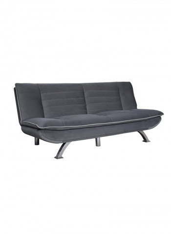 3-Seater Armless Sofa Bed Grey