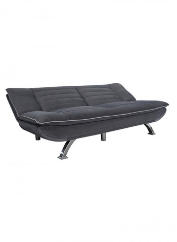 3-Seater Armless Sofa Bed Grey