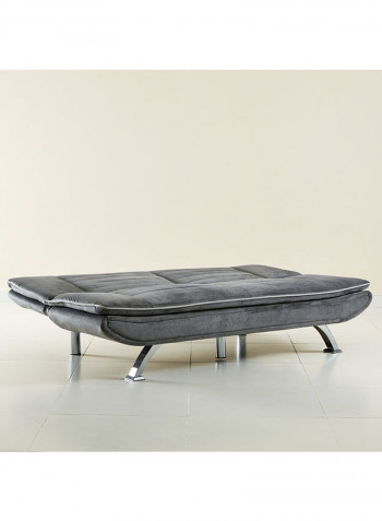 3-Seater Armless Sofa Bed Grey