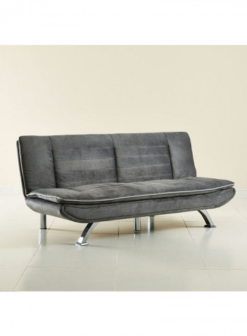 3-Seater Armless Sofa Bed Grey