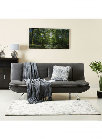 3-Seater Armless Sofa Bed Grey
