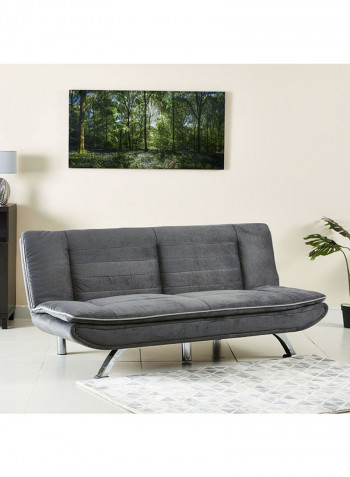 3-Seater Armless Sofa Bed Grey