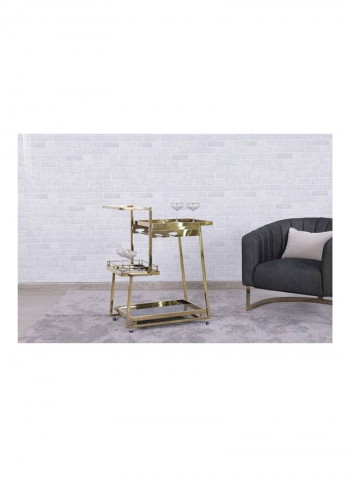 Rickiza Serving Trolley Golden